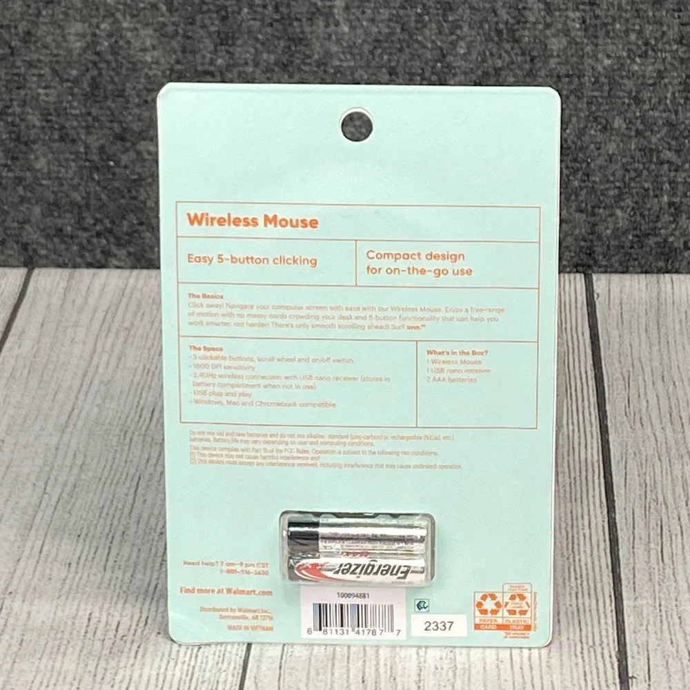 Surf Onn. Wireless Mouse Rainbow Stripe 5 Button - New in Box‎